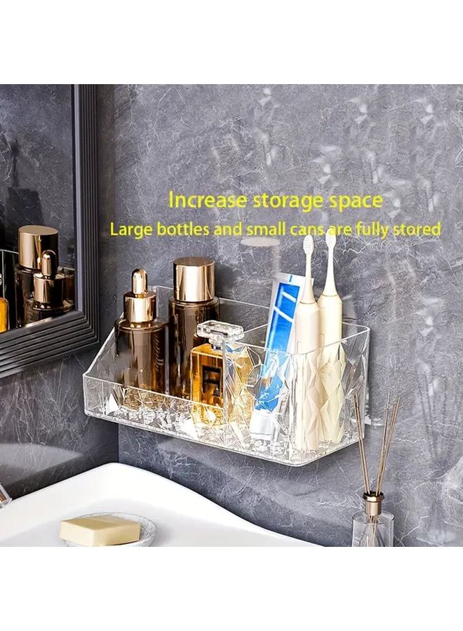 Grey Black Water Ripple Mirror Cabinet No Drill Wall Mount Storage Box Organizer - Image 5