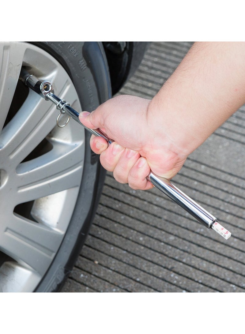 Tire Pressure Gauge Straight-on Foot Dual Head Chucks Auto Service Gage Heavy Duty Air Gauge 10-150PSI 100-1000KPa for Car Truck RV Van - Image 2