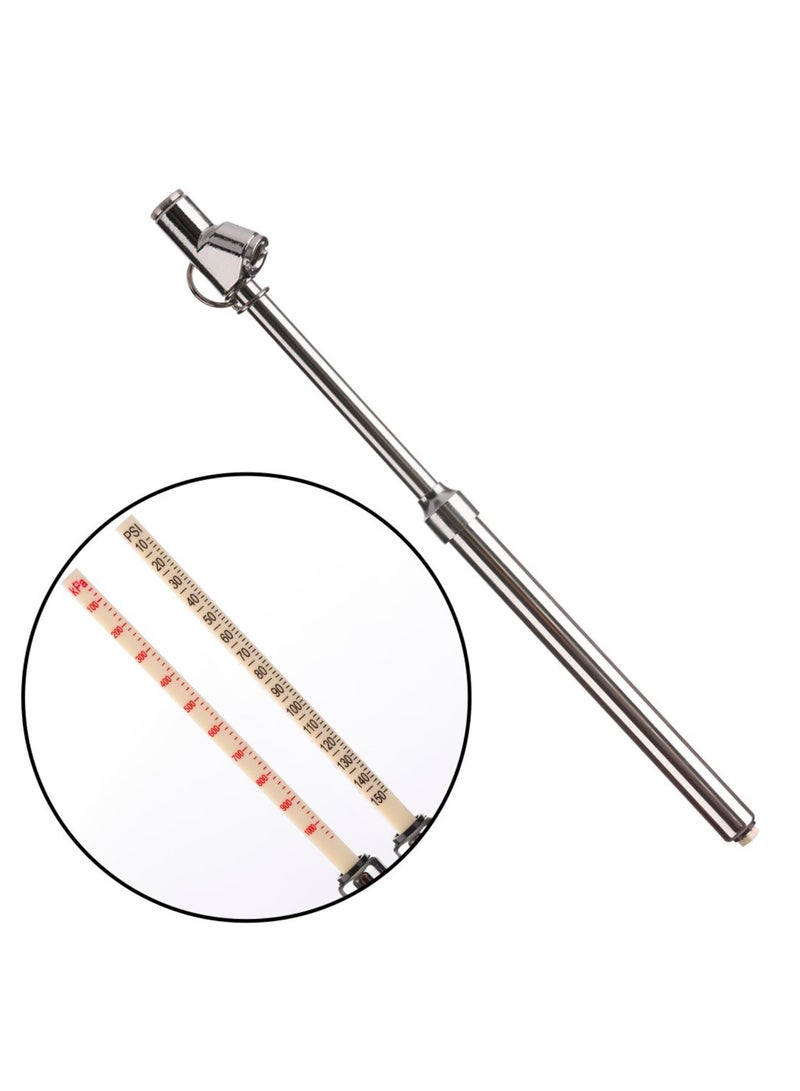 Tire Pressure Gauge Straight-on Foot Dual Head Chucks Auto Service Gage Heavy Duty Air Gauge 10-150PSI 100-1000KPa for Car Truck RV Van - Image 4