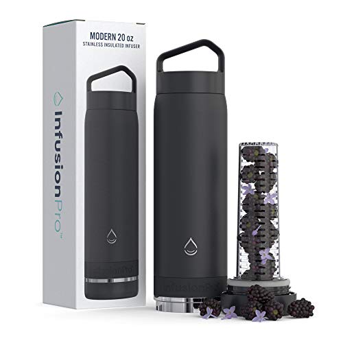 Infusion Pro Fruit Infuser Water Bottle - Vacuum Insulated (20 oz) Stainless Steel : Fruit Infusion Recipe eBook : Bottom Loading for More Flavor : Easy Cleaning : Great Gift - Image 1