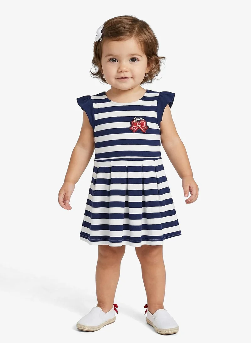 GUESS Infant Striped Short Sleeve Mini Dress