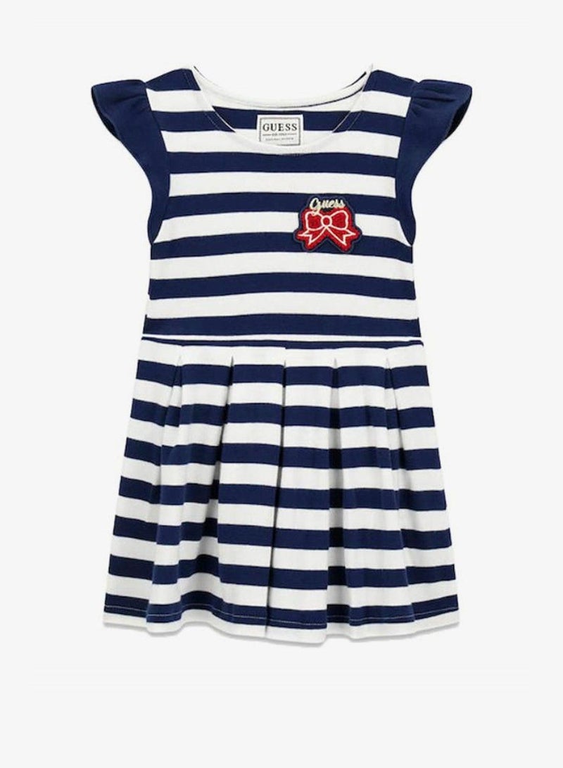 GUESS Infant Striped Short Sleeve Mini Dress - Image 5