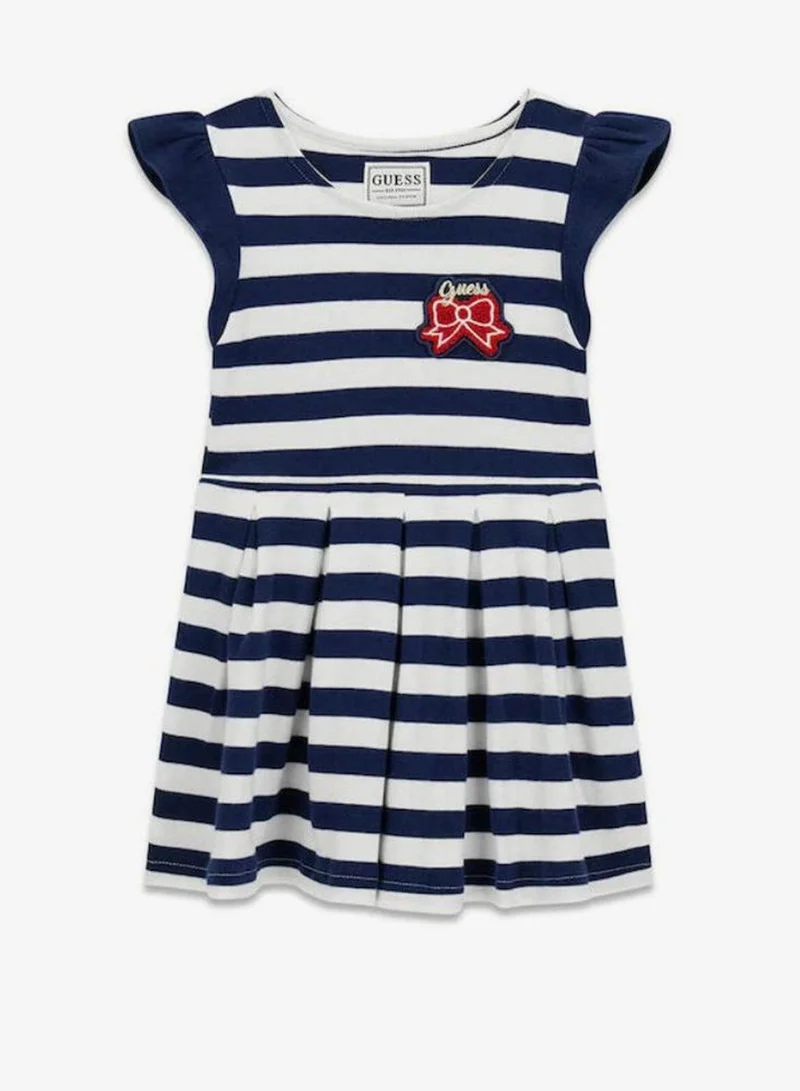 GUESS Infant Striped Short Sleeve Mini Dress