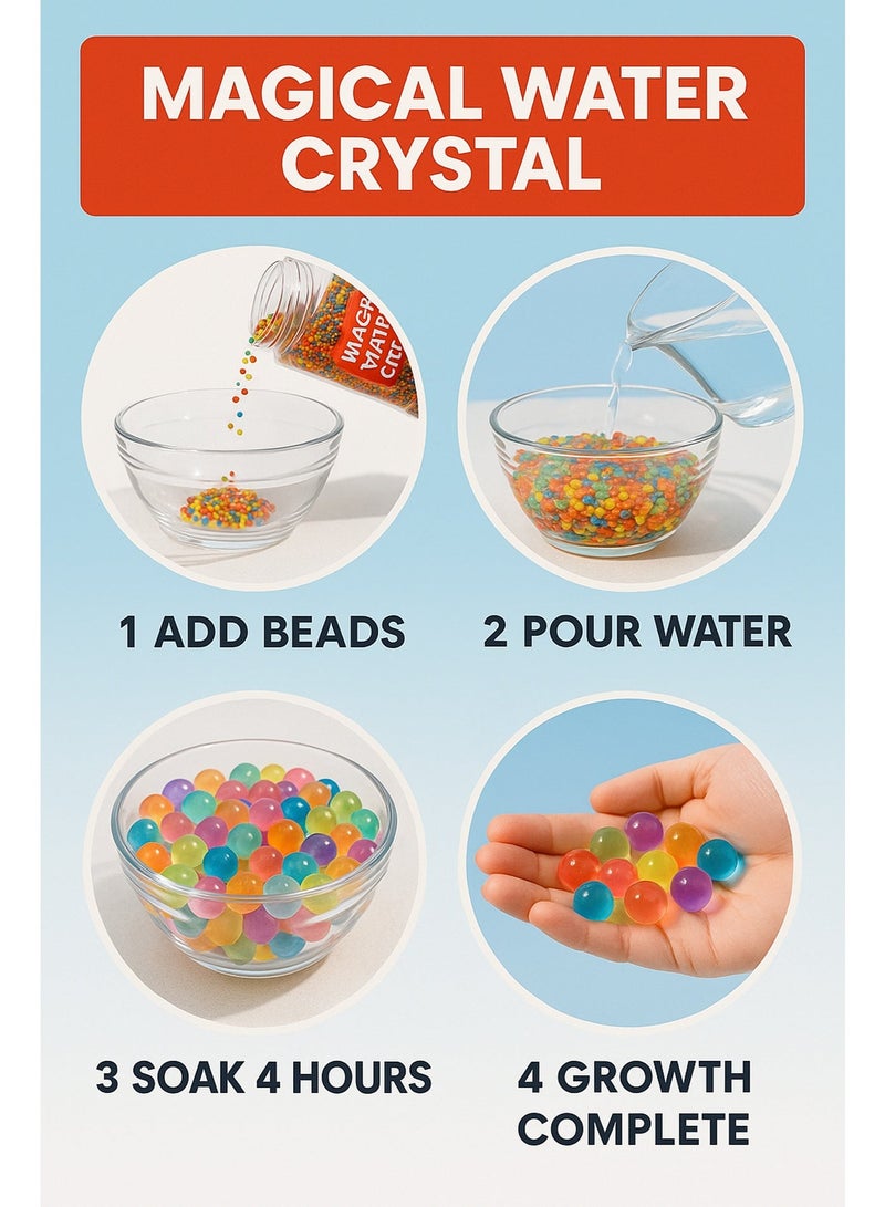 بلورات مائية سحرية مجموعة من 5000 قطعة من تربة الكريستال لتزيين المنزل ونمو النباتات - لآلئ مائية متعددة الألوان لديكور الزفاف ونباتات الزهور والحرف اليدوية - Image 3