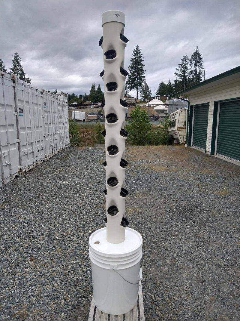 Meridian Hydroponics Vertical Planting Tower – 20‑Hole Mixed‑Material Airbonic Tower - CT