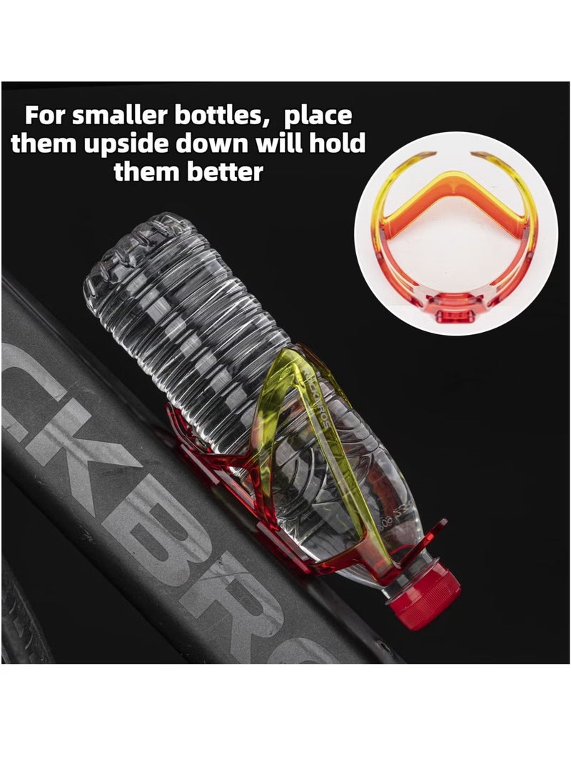 روكبروز حامل زجاجة ماء متين للدراجة خفيف للغاية مع أداة مسامير ، رف حامل أكواب عالمي لطريق MTB (أحمر وأصفر) - Image 5