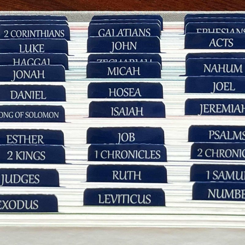 thinkor Laminated Bible Tabs, Reposition Large Print Stickers, Easy to Read and Apply Bible Tabs for Women and Man (Sapphire Blue) - Image 3
