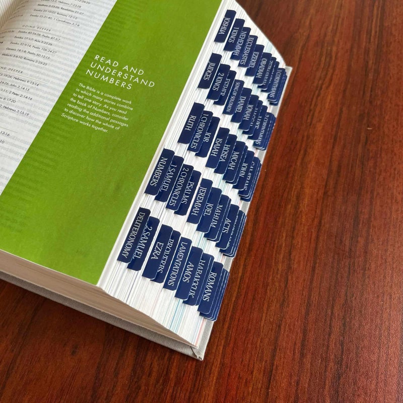 thinkor Laminated Bible Tabs, Reposition Large Print Stickers, Easy to Read and Apply Bible Tabs for Women and Man (Sapphire Blue) - Image 4