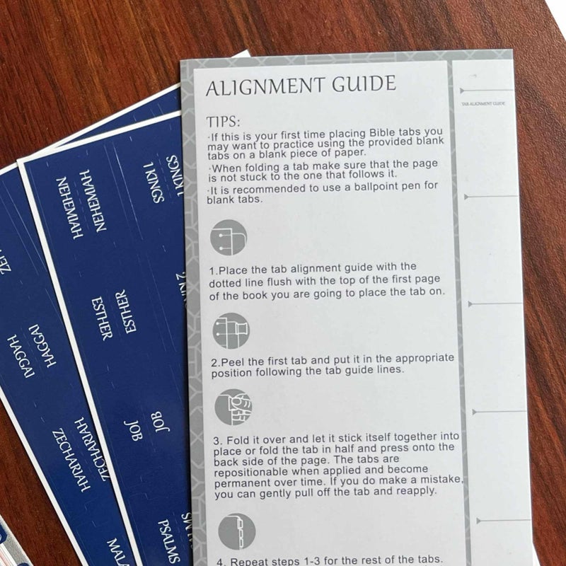 thinkor Laminated Bible Tabs, Reposition Large Print Stickers, Easy to Read and Apply Bible Tabs for Women and Man (Sapphire Blue) - Image 5