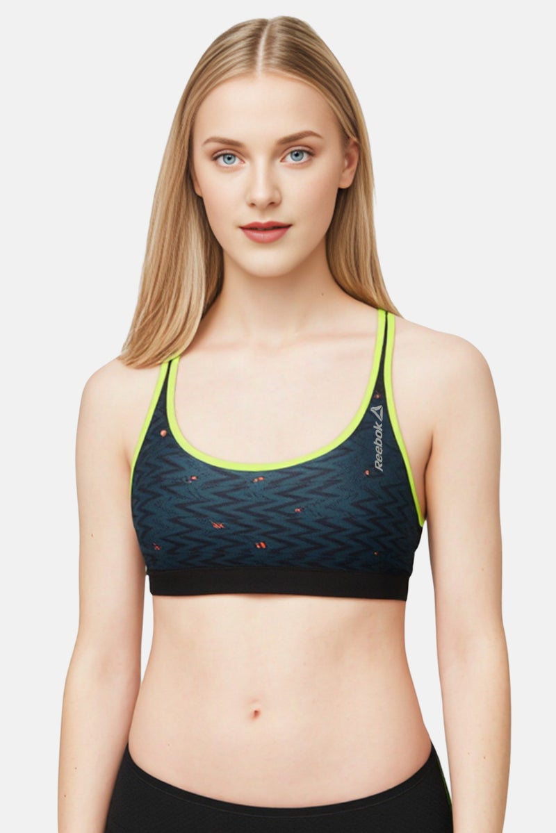 Reebok Women Non Padded Sleeveless Training Sports Bra, Multicolor - Image 1