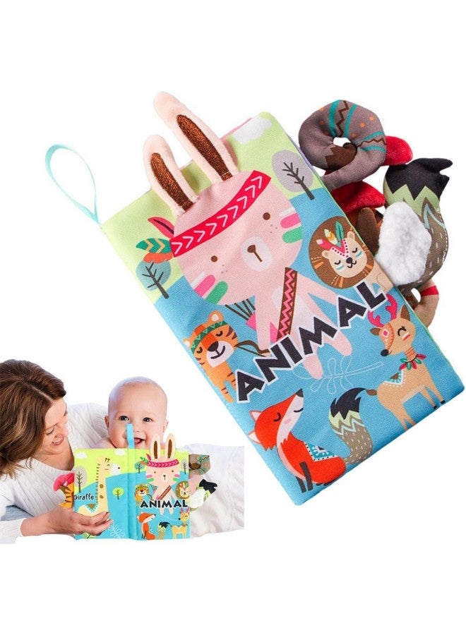BeFunky Baby Fabric Book - Months 0-12, Soft 3D Sensory Book with Crinkle Pages, Montessori Learning Toy for Boys & Girls (Animal), Multicolor - Image 3