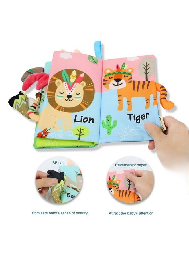 BeFunky Baby Fabric Book - Months 0-12, Soft 3D Sensory Book with Crinkle Pages, Montessori Learning Toy for Boys & Girls (Animal), Multicolor - Image 4