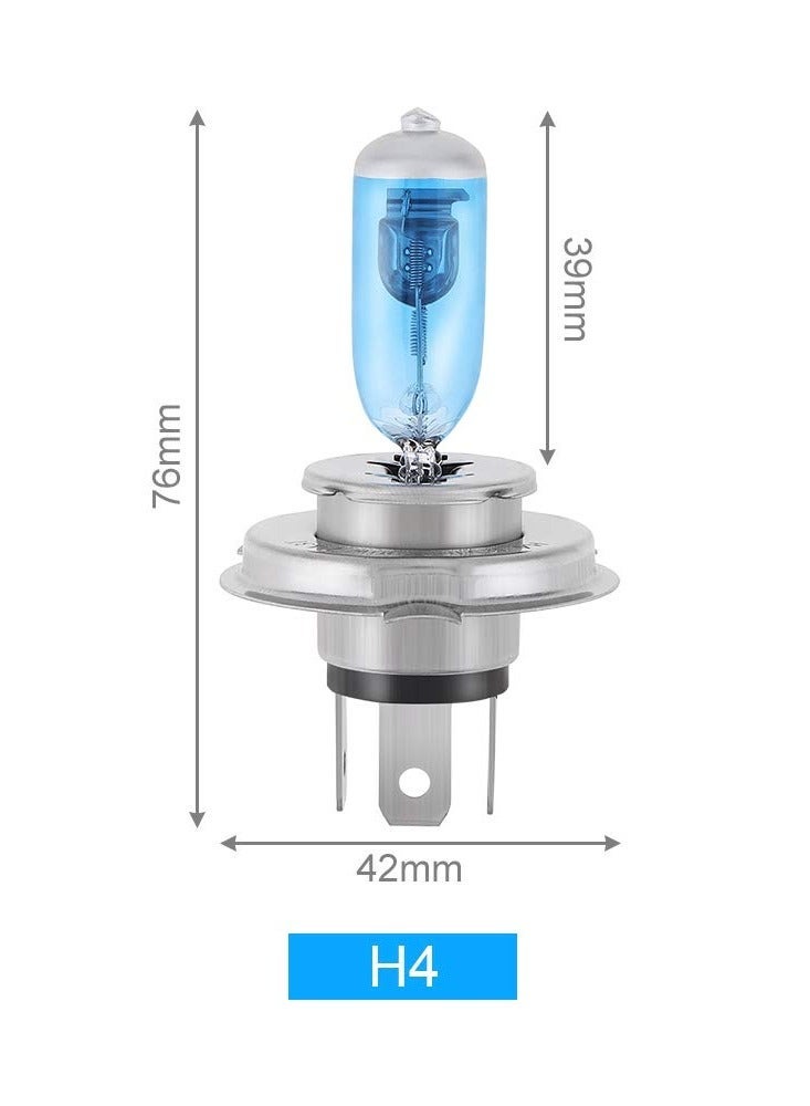 Loquat LED Headlight Bulbs, Fog Light Lamp, H4 Halogen Xenon Light, 100W Halogen Headlight Bulbs  6000K Super Bright, 360 Degree Adjustable, Non-polarity Plug u0026 Play, Pack of 4, White - Image 2