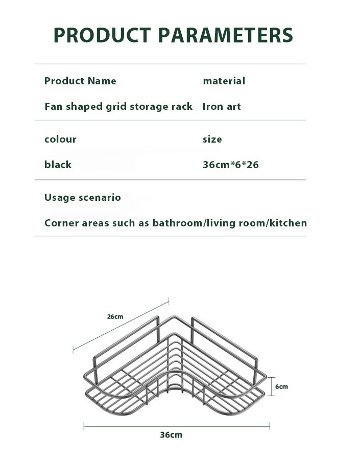 رف تخزين مثلث للاستحمام، 1 قطعة/2 قطعة/3 قطع، منظم لاصق للحمام لتخزين الحمام والمطبخ، بدون حفر، سعة كبيرة، منظم حمام من الفولاذ المقاوم للصدأ مقاوم للصدأ لرفوف الاستحمام الداخلية، سعة كبيرة ومتينة، إكسسوارات حمام مناسبة للديكور المنزلي والمطبخ - Image 2