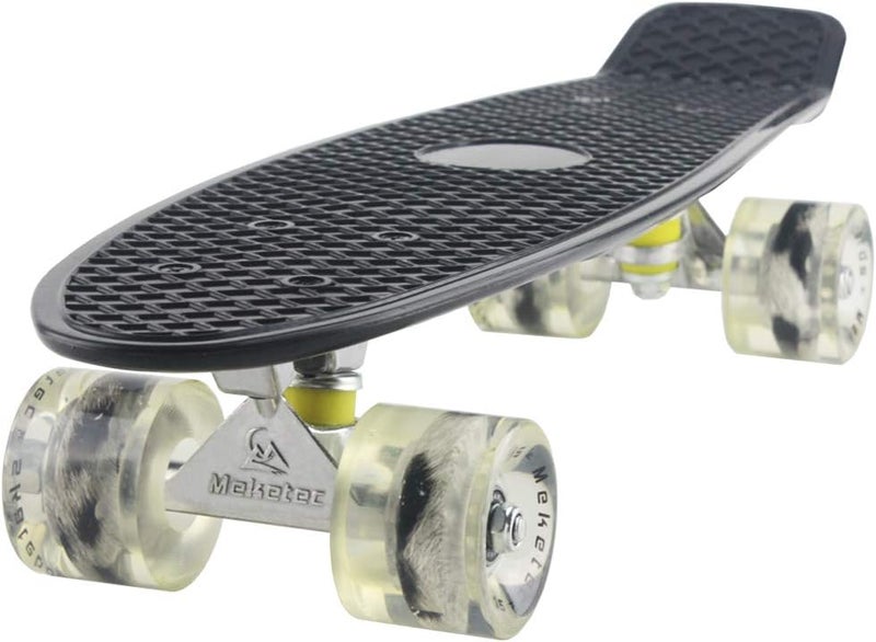 Meketec Skateboards Complete 22 Inch Mini Cruiser Retro Skateboard for Kids Boys Youths Beginners - Image 1