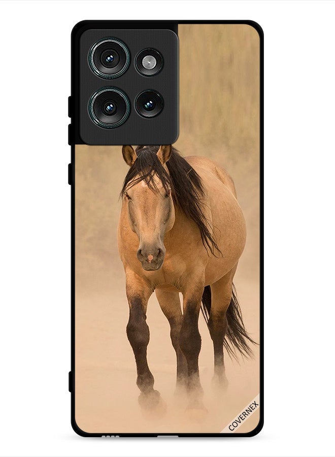 Covernex Motorola Edge 50 Protective Case Cover Horse Race - Image 1