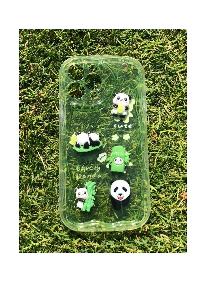 Generic - Silicone back cover with cartoon design compatible with iPhone 13 Pro Max clear - Image 1
