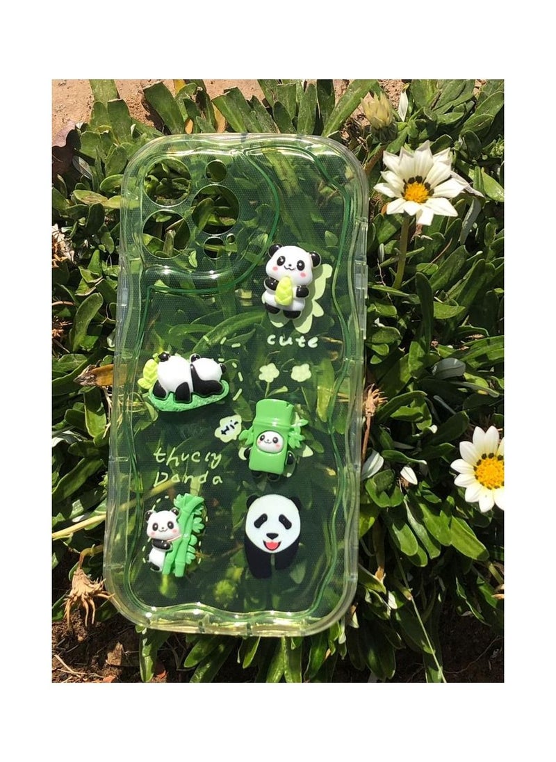 Generic - Silicone back cover with cartoon design compatible with iPhone 13 Pro Max clear - Image 1