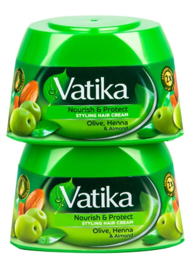 VATIKA Vatika Naturals Nourish & Protect Styling Hair Cream 140 Ml 2 PCS  - Image 1