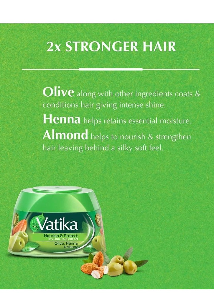 VATIKA Vatika Naturals Nourish & Protect Styling Hair Cream 140 Ml 2 PCS  - Image 4