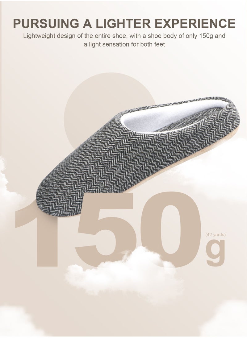 HomarKet - Comfort Slip on Bedroom Slippers for Men and Women Memory Foam Soft House Slippers Warm Plush Non-Slip Loafer Shoes for Indoor and Outdoor - Image 1