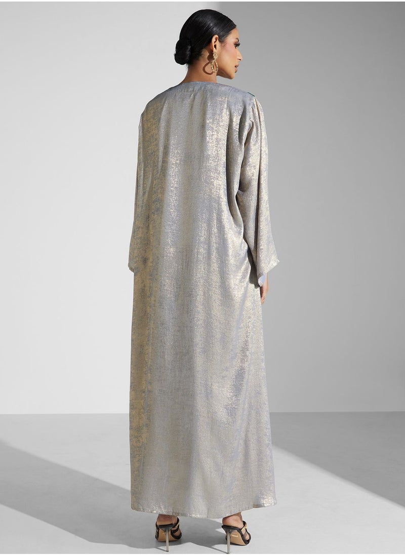 Khizana - Embroidered Detail Abaya With Sheila - Image 1