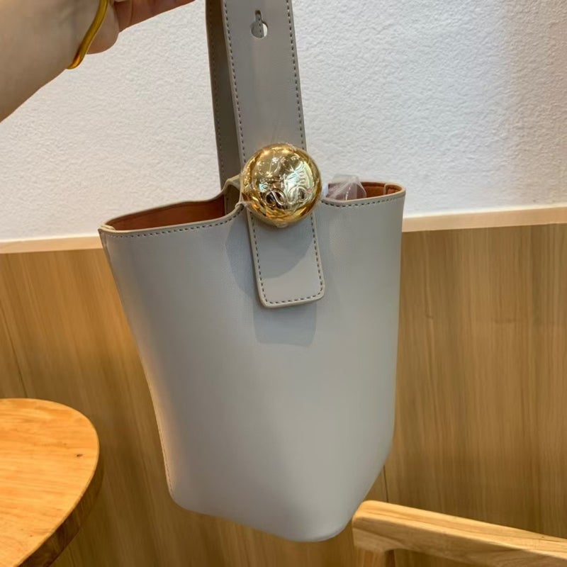 Pebble Waterfall Bucket Bag for Women - Trendy Shoulder Crossbody Handbag