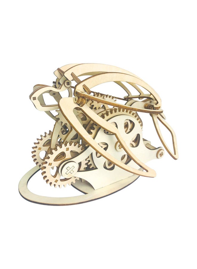 نموذج سلحفاة ميكانيكي خشبي ثلاثي الأبعاد لغز ثلاثي الأبعاد تم تجميعه يدويًا ألعاب حرفية إبداعية وحلي هدايا العيد - اللون: لون الخشب سلحفاة - Image 4