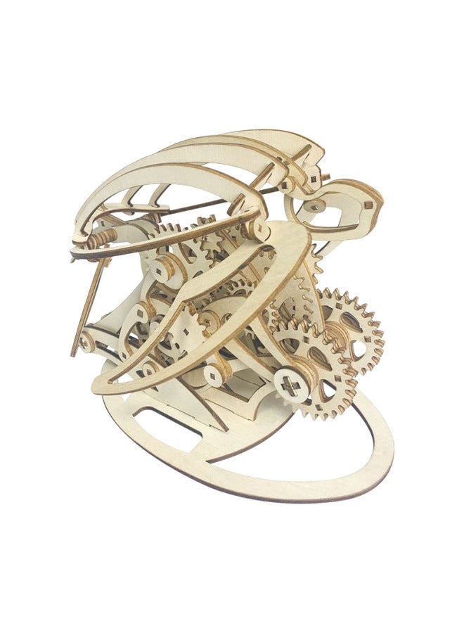 نموذج سلحفاة ميكانيكي خشبي ثلاثي الأبعاد لغز ثلاثي الأبعاد تم تجميعه يدويًا ألعاب حرفية إبداعية وحلي هدايا العيد - اللون: لون الخشب سلحفاة - Image 5