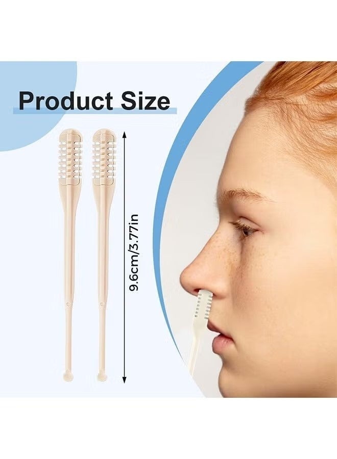 10 PCS 2-in-1 Nasal Hair Cutter, Upgrade Double Sided Nose Hair Trimmer, 360° Rotating Manual Nasal Trimmer with Ear Picker for Men Women - Image 2