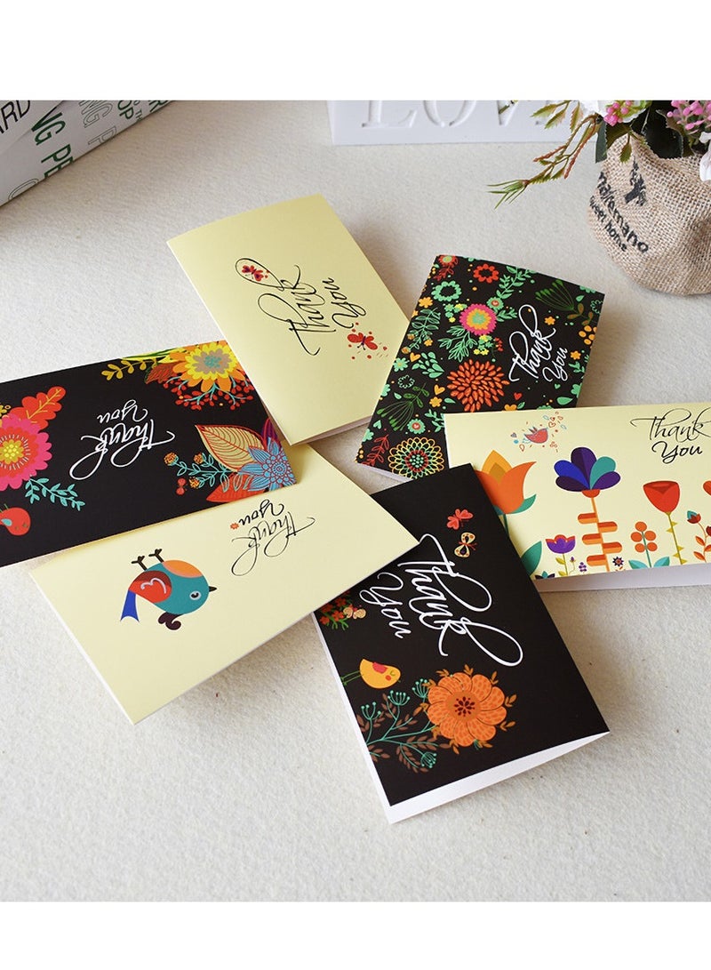 Floral Thank You Cards - 24 Pack of Blank Greeting Cards with Envelopes and Stickers, 6 Floral Bird Designs, Perfect for Baby Showers, Weddings, and More. - Image 4