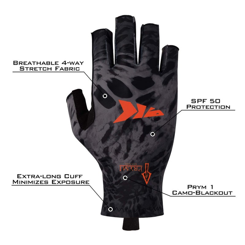 Kastking KastKing Sol Armis Sun Gloves UPF50+ Fishing Gloves UV Protection Gloves Sun Protection Gloves Men Women for Outdoor, Kayaking, Rowing, Blackout Prym1,Small - Medium - Image 3