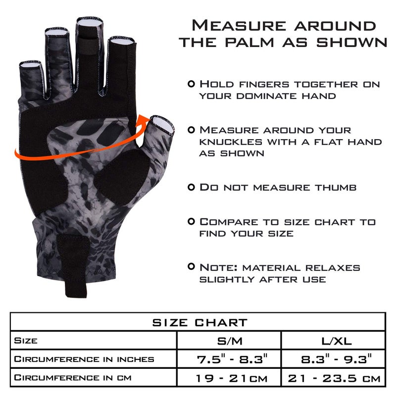 Kastking KastKing Sol Armis Sun Gloves UPF50+ Fishing Gloves UV Protection Gloves Sun Protection Gloves Men Women for Outdoor, Kayaking, Rowing, Blackout Prym1,Small - Medium - Image 5