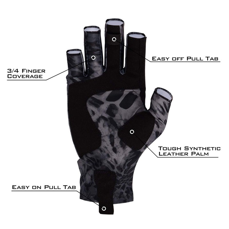 Kastking KastKing Sol Armis Sun Gloves UPF50+ Fishing Gloves UV Protection Gloves Sun Protection Gloves Men Women for Outdoor, Kayaking, Rowing, Blackout Prym1,Small - Medium - Image 2