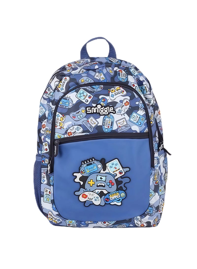 Smiggle Cartoon Printed Boys and Girls Backpack Primary and Secondary School Students Backpack Outdoor Leisure Backpack 42*30cm