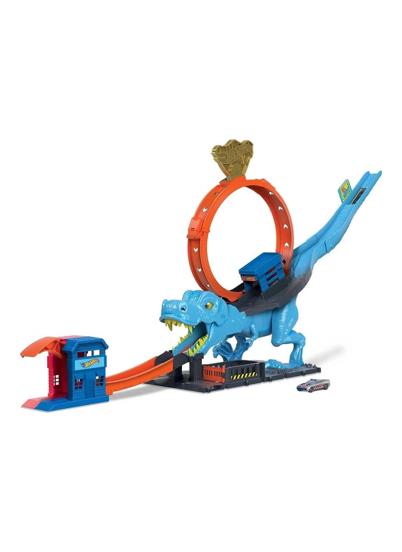 Hot Wheels Hot Wheels City T-Rex Chomp Down Playset  - Image 1