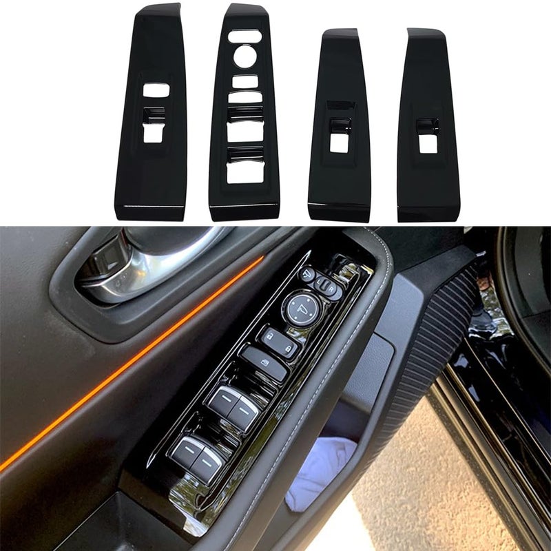 AOKIO Interior Door Window Switch Panel Cover for Honda Accord 2023-2025 - Glossy Black - Image 1