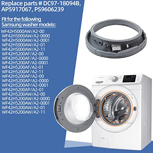 ALOCS DC97-18094B Door Seal for Samsung Washer - WF42H5000AW/A2 WF42H5200AF WF42H5200AP WF42H5200AW/A2 Washing Machine - Image 2