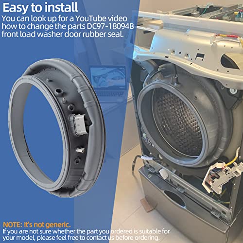 ALOCS DC97-18094B Door Seal for Samsung Washer - WF42H5000AW/A2 WF42H5200AF WF42H5200AP WF42H5200AW/A2 Washing Machine - Image 3