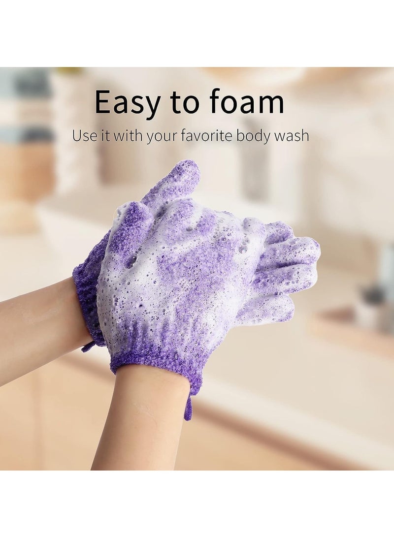 ECVV 6 Pairs Exfoliating Bath Gloves, Made of 100% NYLON, 6 Colors Double Sided Exfoliating Gloves for Beauty Spa Massage Skin Shower Scrubber Bathing Accessories | RANDOM COLOR | - Image 5
