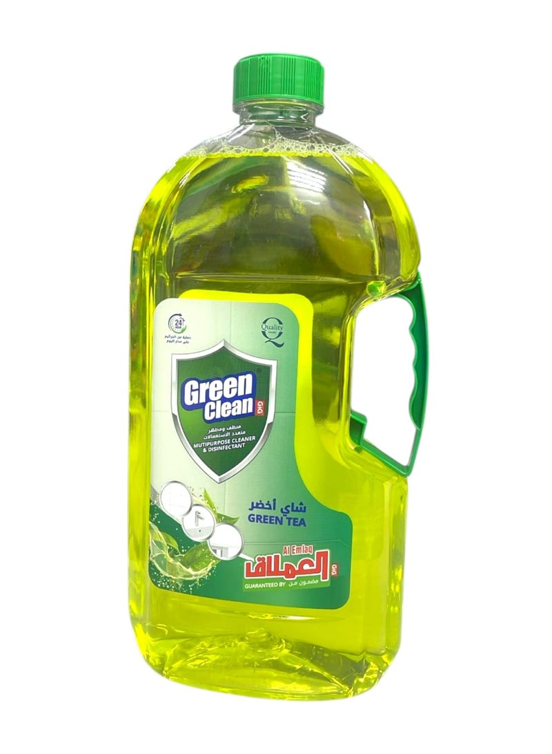 Al Emlaq Green Clean Multipurpose Cleaner & Disinfectant, Grean Tea Scent, 2L