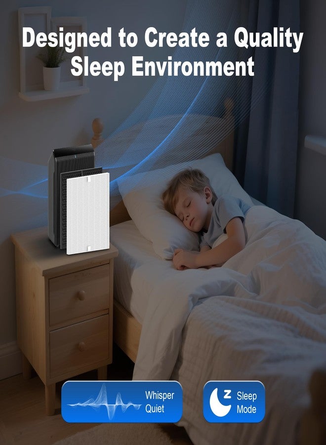 PETOX فلتر بديل 5510 5520 لجهاز تنقية الهواء WINIX 5510 5520 PlasmaWave، عبوة فلتر H13 True HEPA وفلتر كربون نشط، رقم القطعة 1712-0123-00، مجموعة واحدة - Image 4