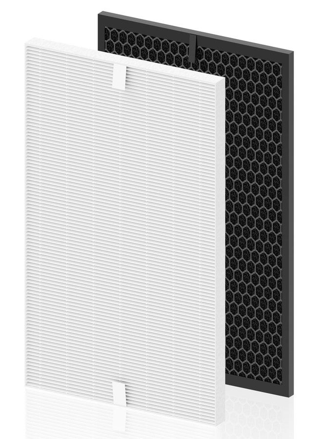 PETOX فلتر بديل 5510 5520 لجهاز تنقية الهواء WINIX 5510 5520 PlasmaWave، عبوة فلتر H13 True HEPA وفلتر كربون نشط، رقم القطعة 1712-0123-00، مجموعة واحدة - Image 1