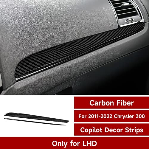 BRMYL Car Copilot Decor Strips Decals for 2011-2023 Chrysler 300 / 300C / 300S / Limited/Touring/Base Accessories Carbon Fiber Stickers - Image 2