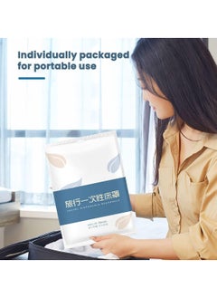 KASTWAVE Disposable Bed Sheets Fitted Sheet Queen, Disposable Travel Sheets for Travel with Quilt Cover and Pillowcase, Disposable Bedding Travel Bedding Disposable Sheets (4-piece set)  - Image 2