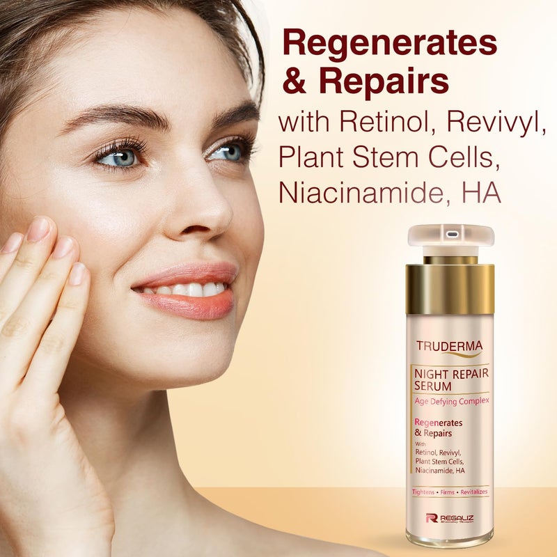 Regaliz Truderma Night Repair Serum  Overnight Formula for Healthy Radiant Skin  30 ml - Image 3