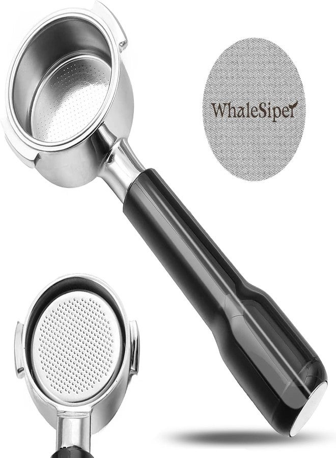 حامل فلتر WhaleSiper بدون قاعدة بقطر 51 مم، متوافق مع ماكينات De'Longhi ECP3420 وEC155 وBCO430 وEC260 وECP3120، رأس من الفولاذ المقاوم للصدأ مزود بحلقتين، يتضمن سلة فلتر من الفولاذ المقاوم للصدأ 304 - Image 1