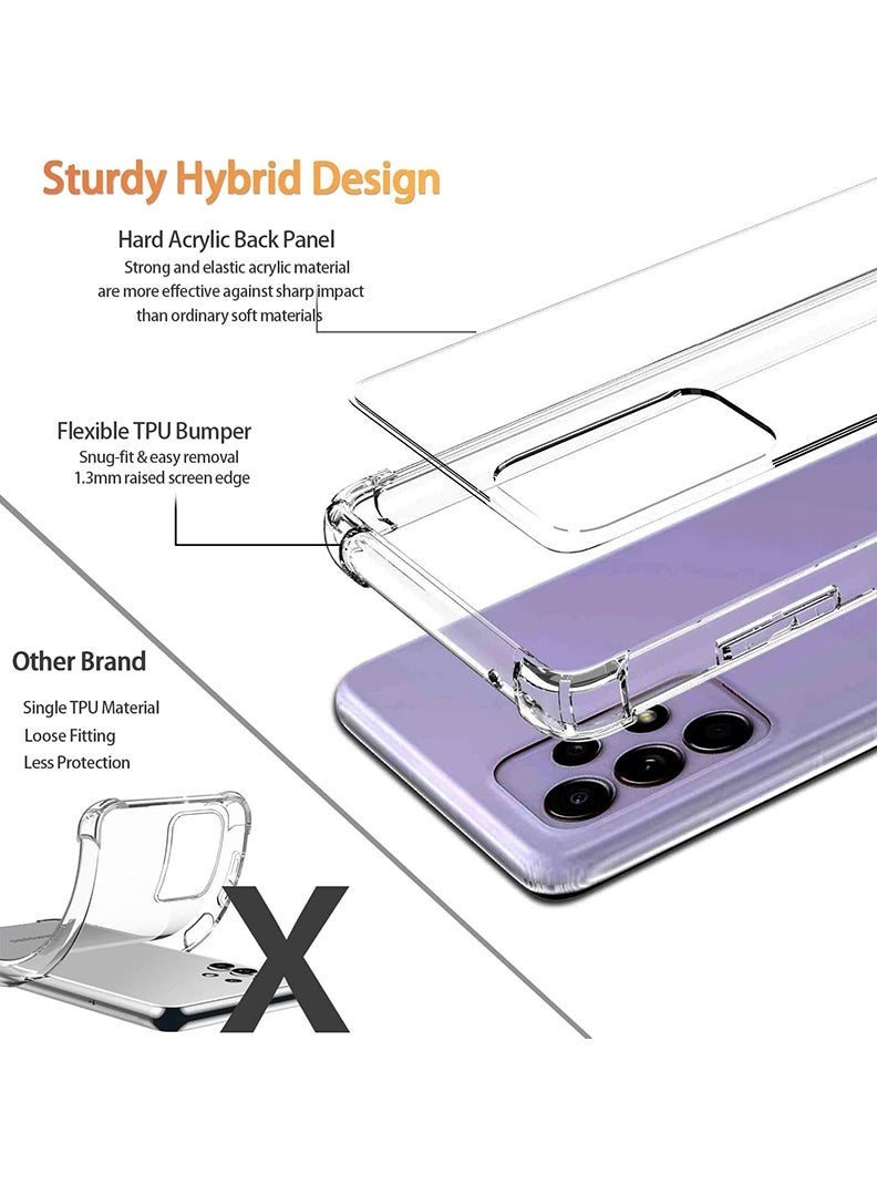 LEDIN Case for Samsung Galaxy A73 5G Clear Case Soft Flexible Silicone Back Cover Shockproof Anti Scratch Case with Reinforced Bumper Corner Compatible for Samsung Galaxy A73 5G Clear - Image 2