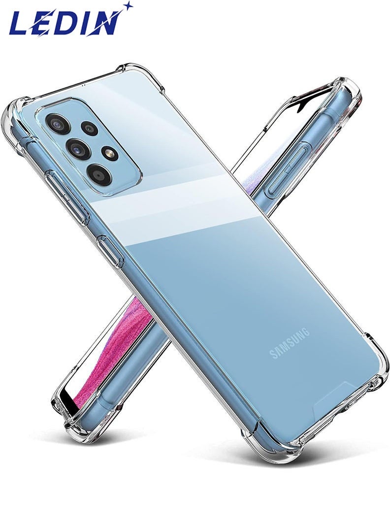 LEDIN Case for Samsung Galaxy A73 5G Clear Case Soft Flexible Silicone Back Cover Shockproof Anti Scratch Case with Reinforced Bumper Corner Compatible for Samsung Galaxy A73 5G Clear - Image 1