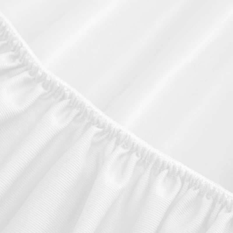 Biloban Twin Fitted Sheet 2 Pack  Twin Bedding Fitted Sheets Only with Deep Pocket up to 14""  Bottom Sheet  Shrinkage & Stain Resistant Fitted Bed Sheets  Wrinkle Free & Easy Care  White - Image 3